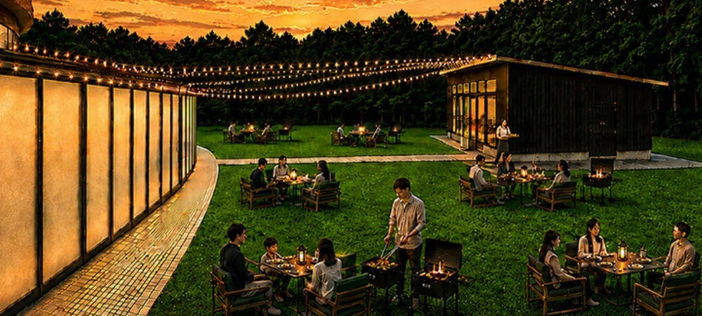 中庭芝生エリア【期間限定】BBQ会場
