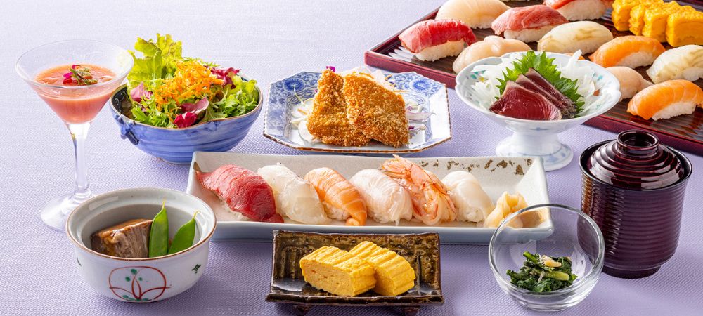  【2日間限定】天然生鮪握り寿司食べ放題と地産地消御膳