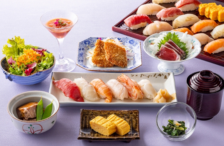  【2日間限定】天然生鮪握り寿司食べ放題と地産地消御膳