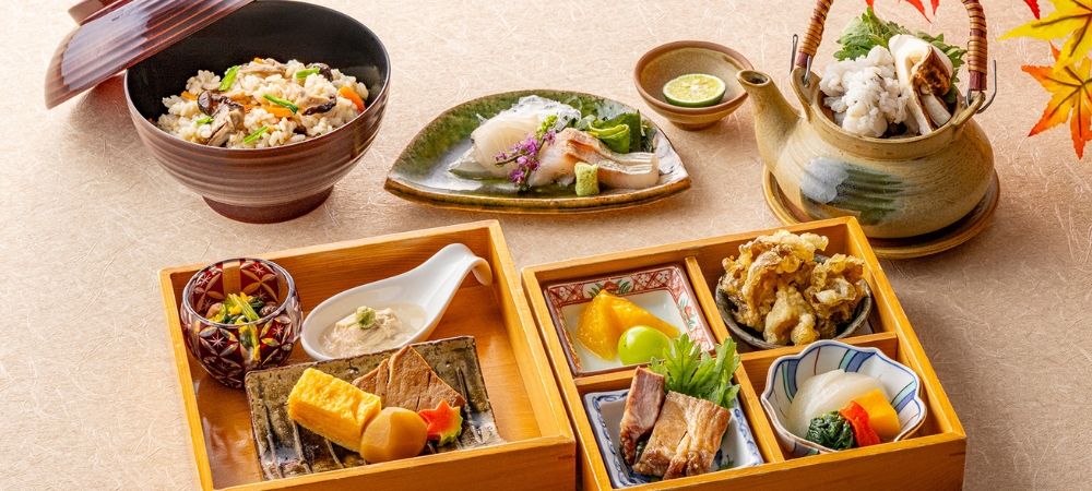 《9・10月》松風四季彩 ~秋の収穫祭・松茸御飯と野菜の天婦羅~