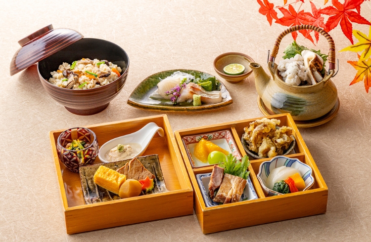 《9・10月》松風四季彩　～秋の収穫祭・松茸御飯と野菜の天婦羅～