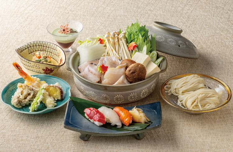 《11・12月》松風四季彩　～冬の味覚タマクエ鍋と天婦羅・握り寿司～