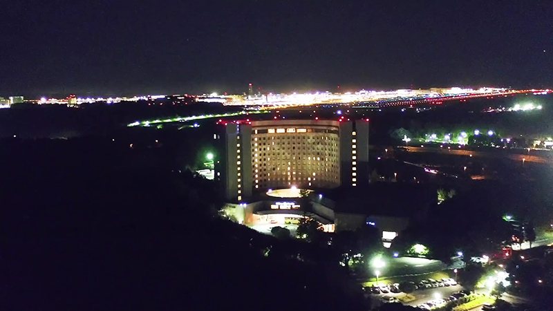 Night view of Hilton Tokyo Narita Airport